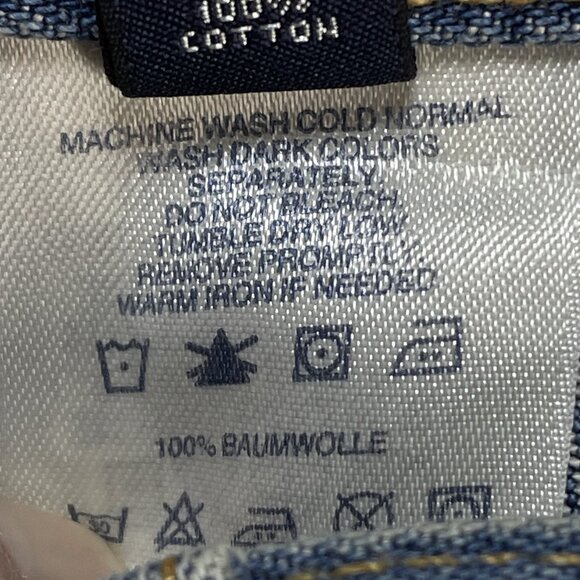 Lands' End Jeans Womens Sz 14 Blue Capri Wide Leg High Rise Waist 34x24 NWT - Picture 12 of 14